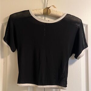 Urban Outfitters Black Mesh Crop Top